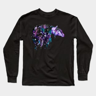 Watercolor Galaxy Horse Long Sleeve T-Shirt